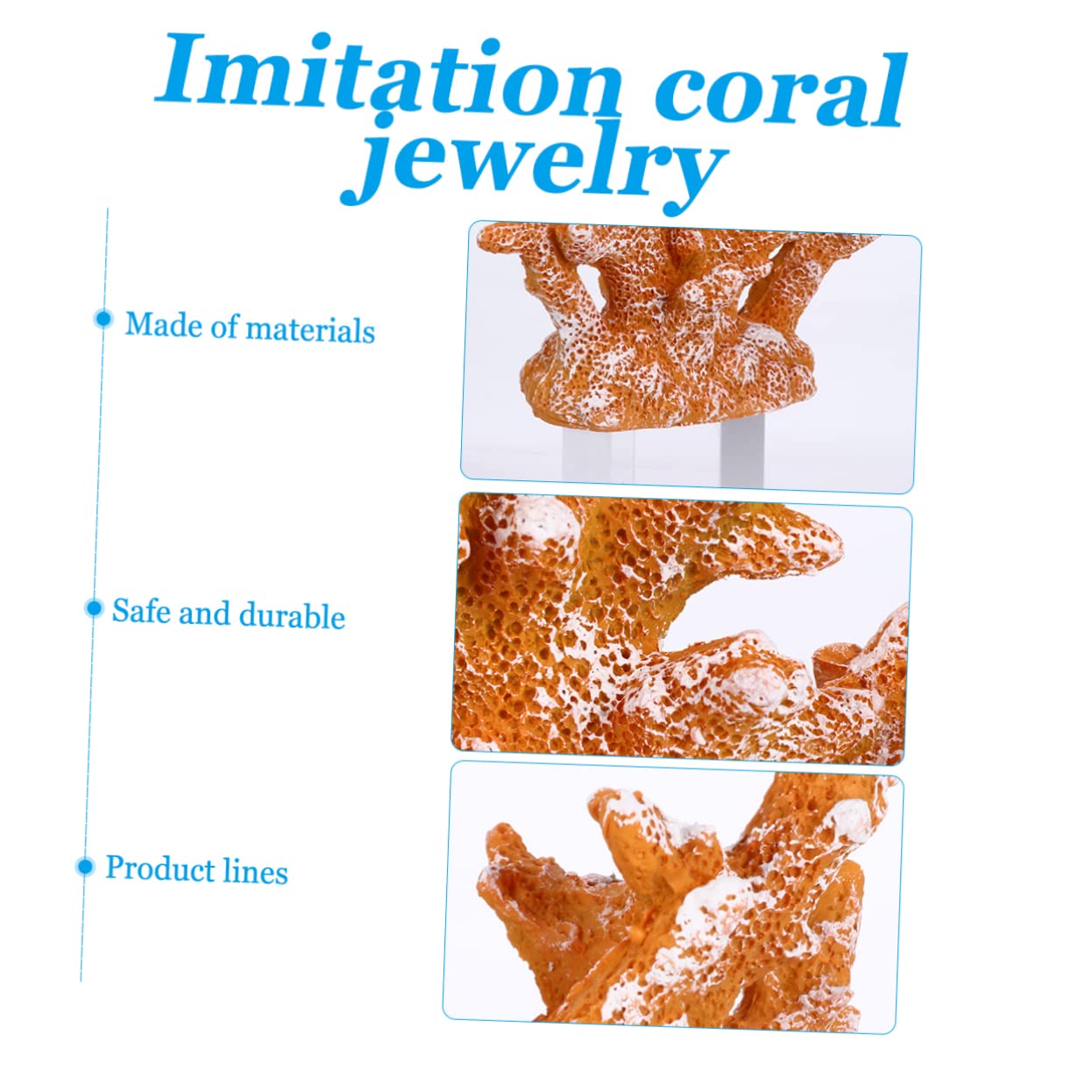BESPORTBLE Coral Ornament Artificial De Resina Estilo Mediterráneo para Decoración De Acuarios y Espacios Interiores