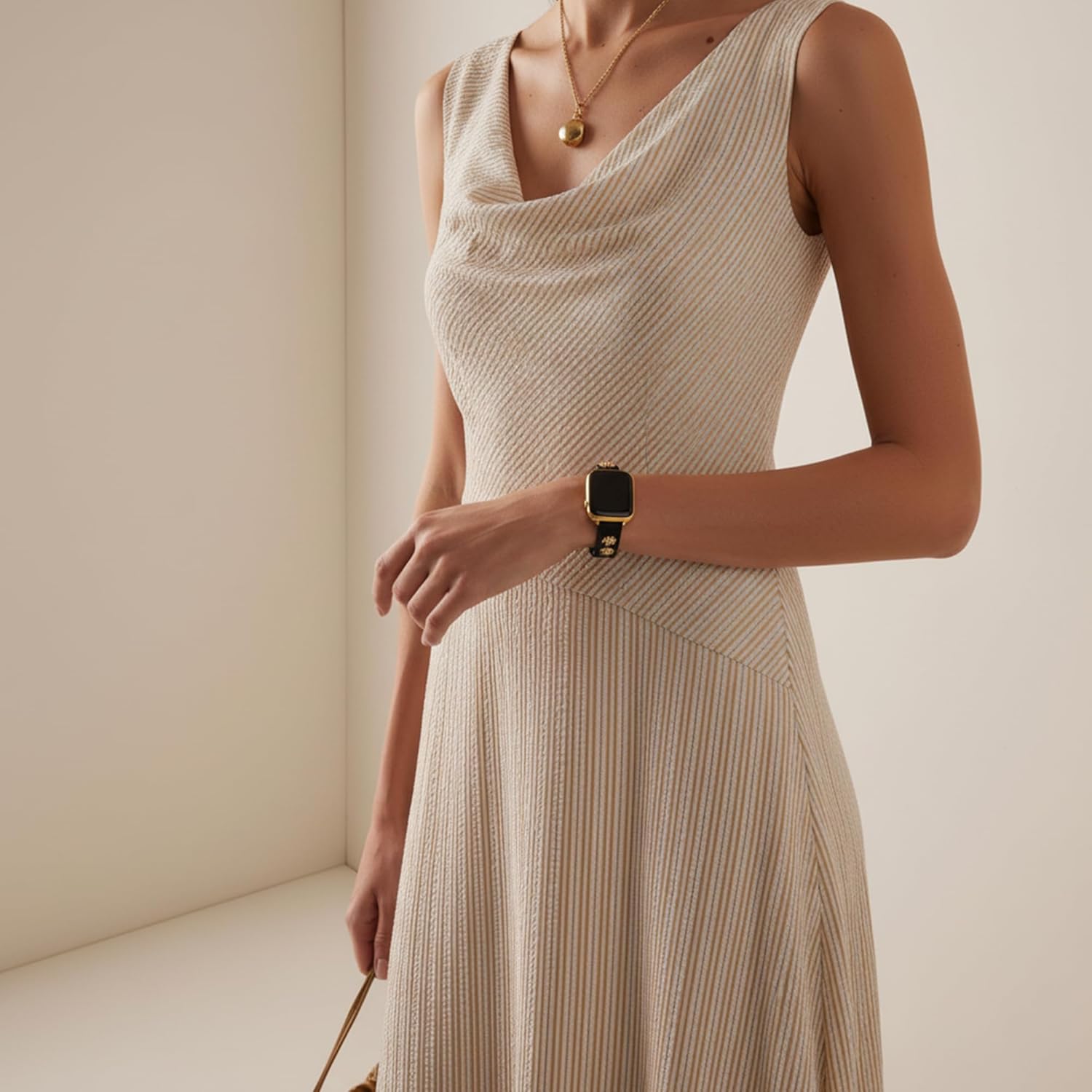 Daisy Genuine Leather Watch Band for Women Compatible with Apple Watch 38/40/41/42/44/45/46/49mm, for iWatch 11/10/9/8/7/6/5/4/3/2/1 Ultra SE, Copper Flower Strap - Image 5