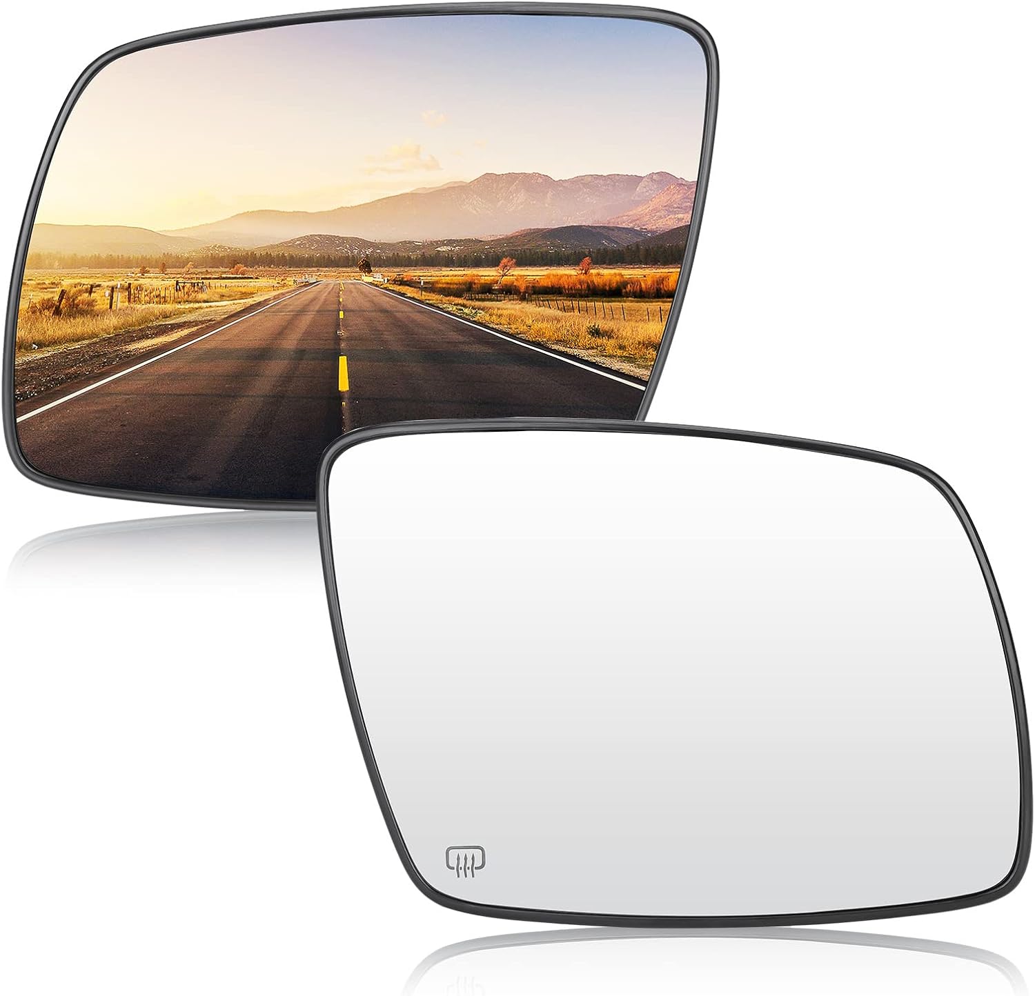 Left & Right Side Heated Mirror Glass Fits for Dodge Journey 2009-2019 Replacement for 68045692AA 68045693AA
