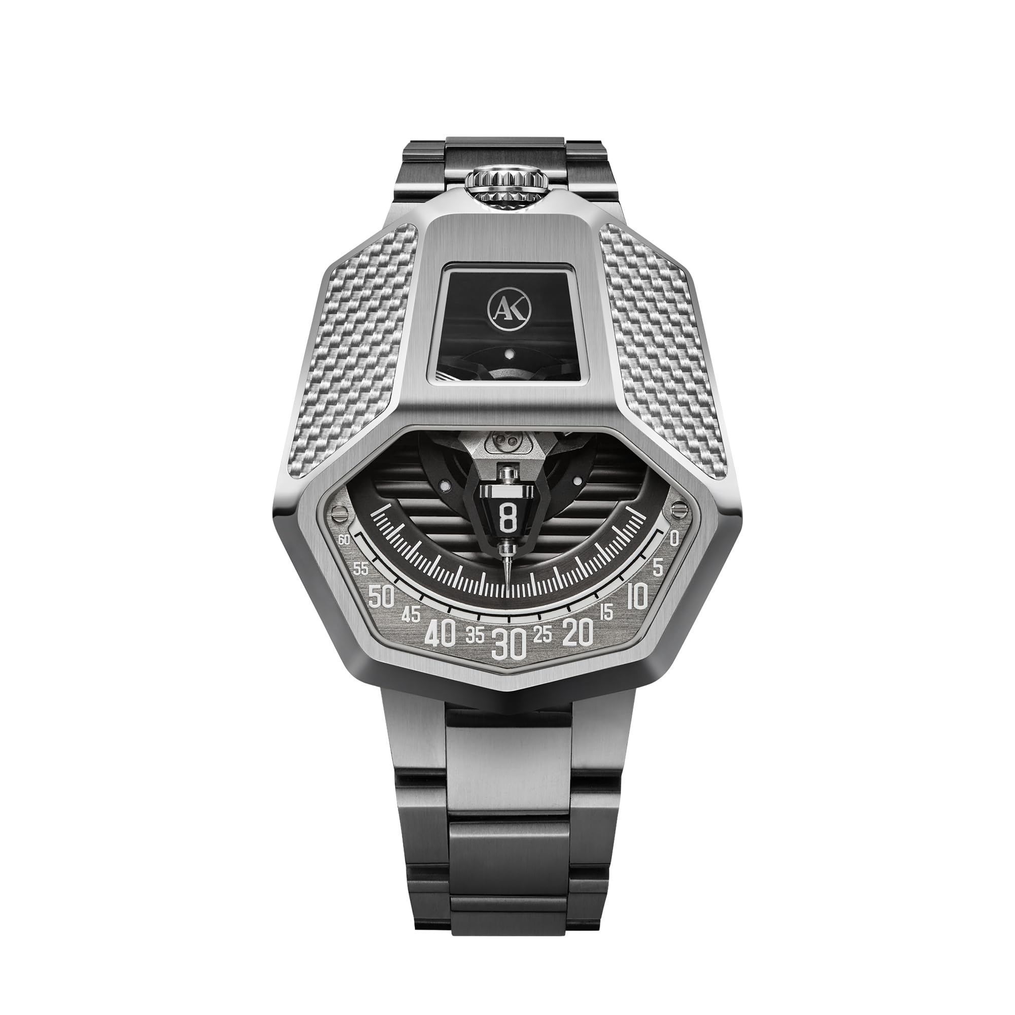Atowak Men Cobra Steel Silver Automatic Watch 316L Stainless Steel & Carbon Fiber Patches Dial: 3D Copper & Aviation Aluminum & Geneva Pattern & Swiss LumiNova Printed Lens Watch for Men and Boys (B0CPLX9JDV) Amazon Price History, Amazon Price Tracker
