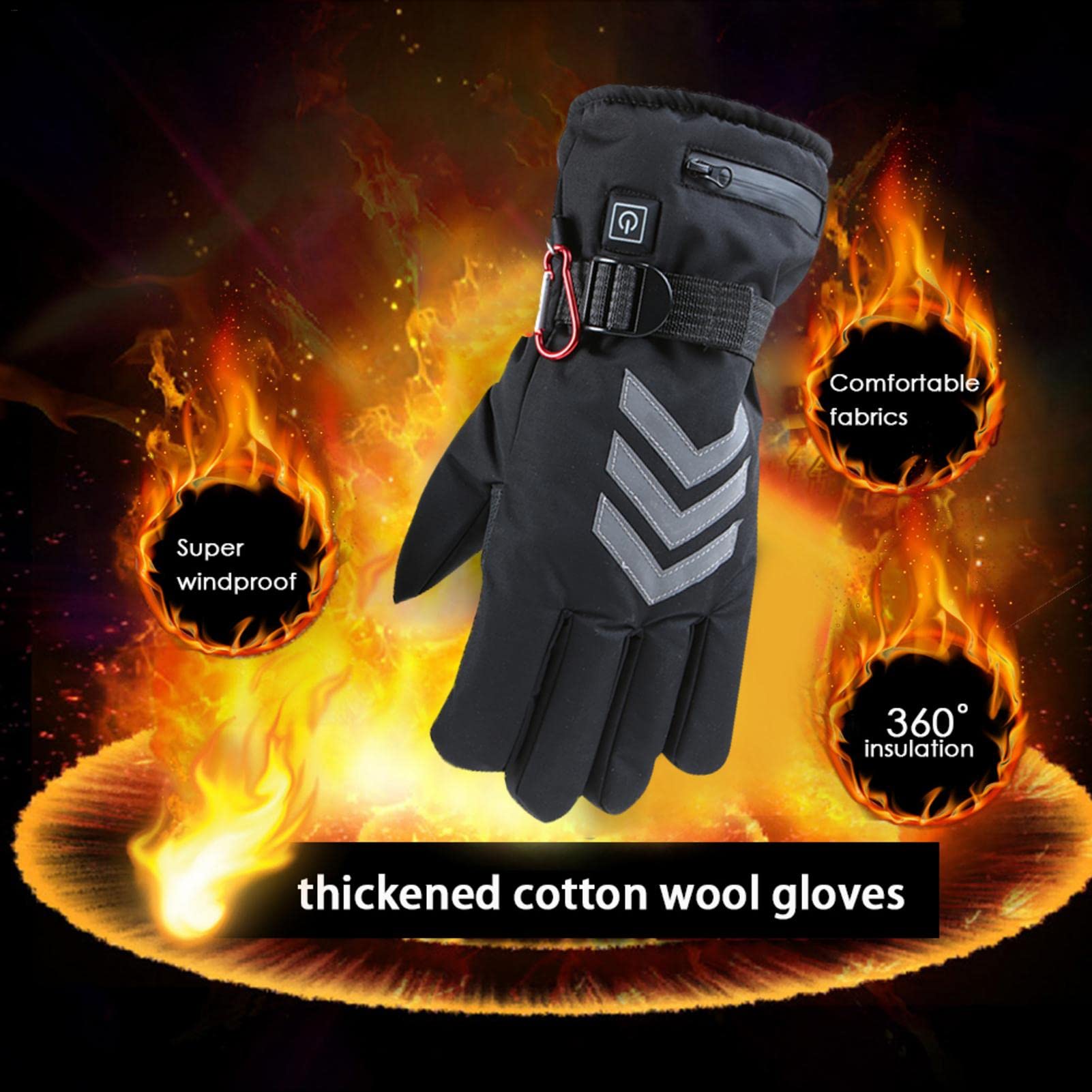 invierno con calefacción, guantes calentadores manos para mujer, invierno para hombres y mujeres, guantes térmicos impermeables para clima frío, guantes térmicos para senderismo y conducción