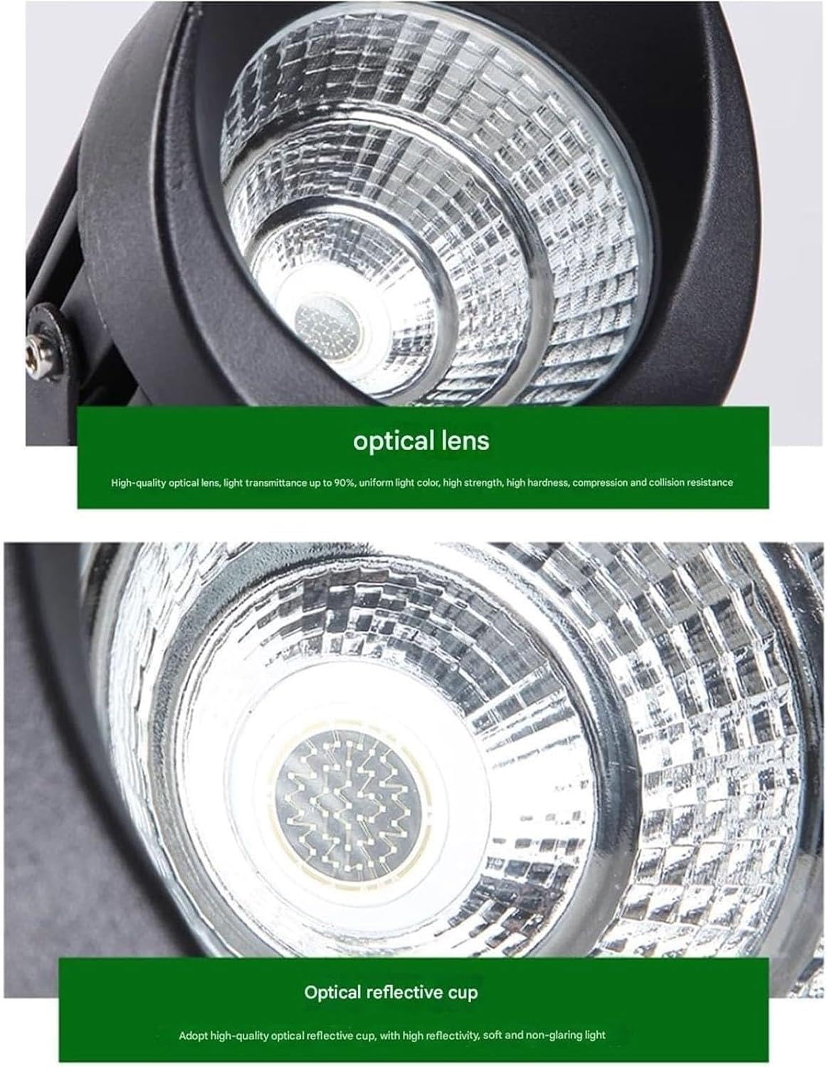 Zewnętrzne reflektory LED do zabudowy (220 V), wodoodporne diody LED IP65 do drzew, reflektory COB do ogrodów, willi, dziedzińców i trawników, oświetlenia krajobrazu (Red, 20 w)