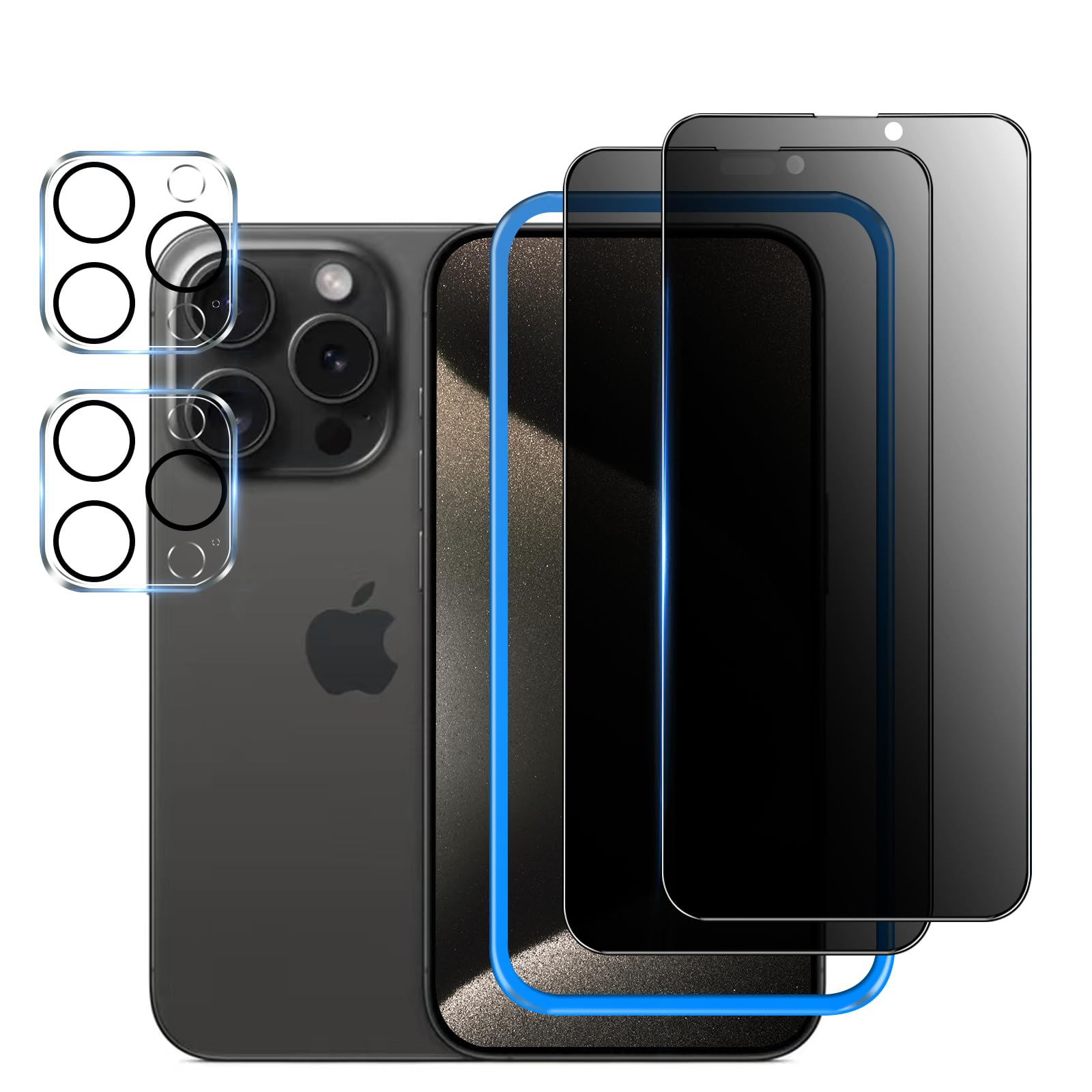Amazon | 【覗き見防止】 iPhone15 Pro ガラスフィルム 覗き見防止 【2 