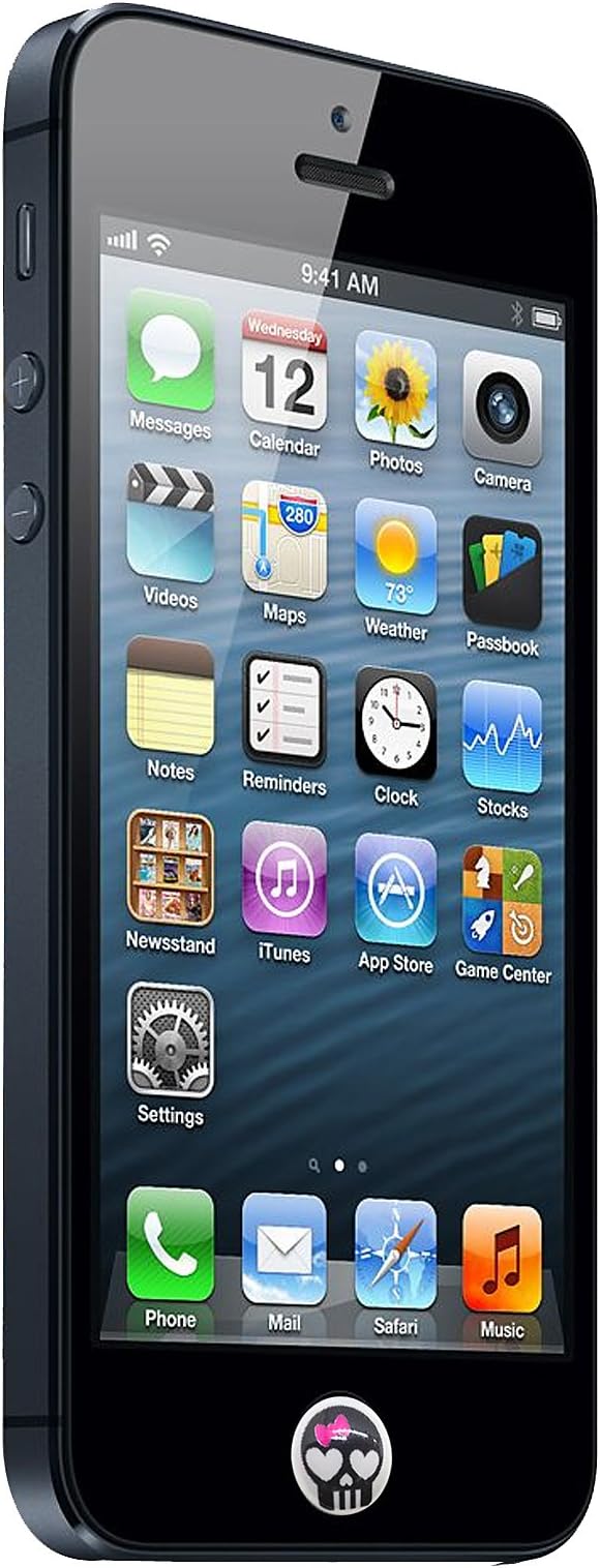 DGL Group LLC VE-814 Printed Home Button Stickers - 1 Pack - Retail Packaging - Black