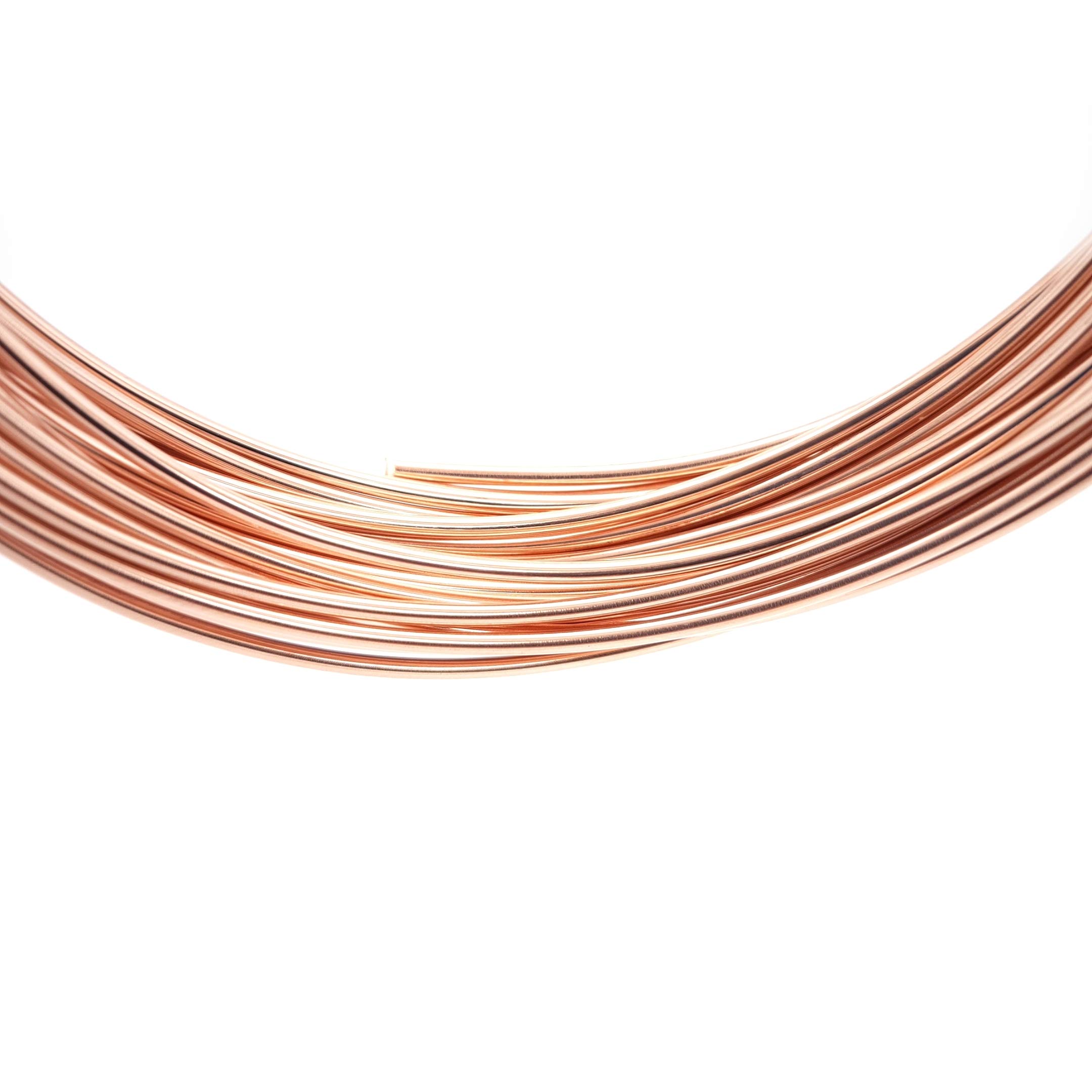 Craft Wire Draht, 28,3 g, 14/20 Rotgold gefüllt, 16 Gauge, rund, halbhart