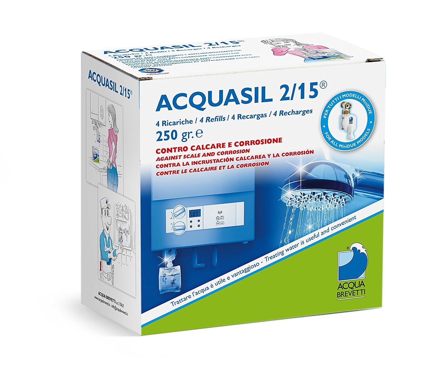 8 paquetes de 4 recambios ciascuna anticorrosivo 2/15 gr.250 PC100 (32 recambios Total)