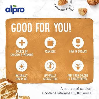 Alpro Barista Badem Sütü 1 L Vegan Laktozsuz Bitkisel Bazlı