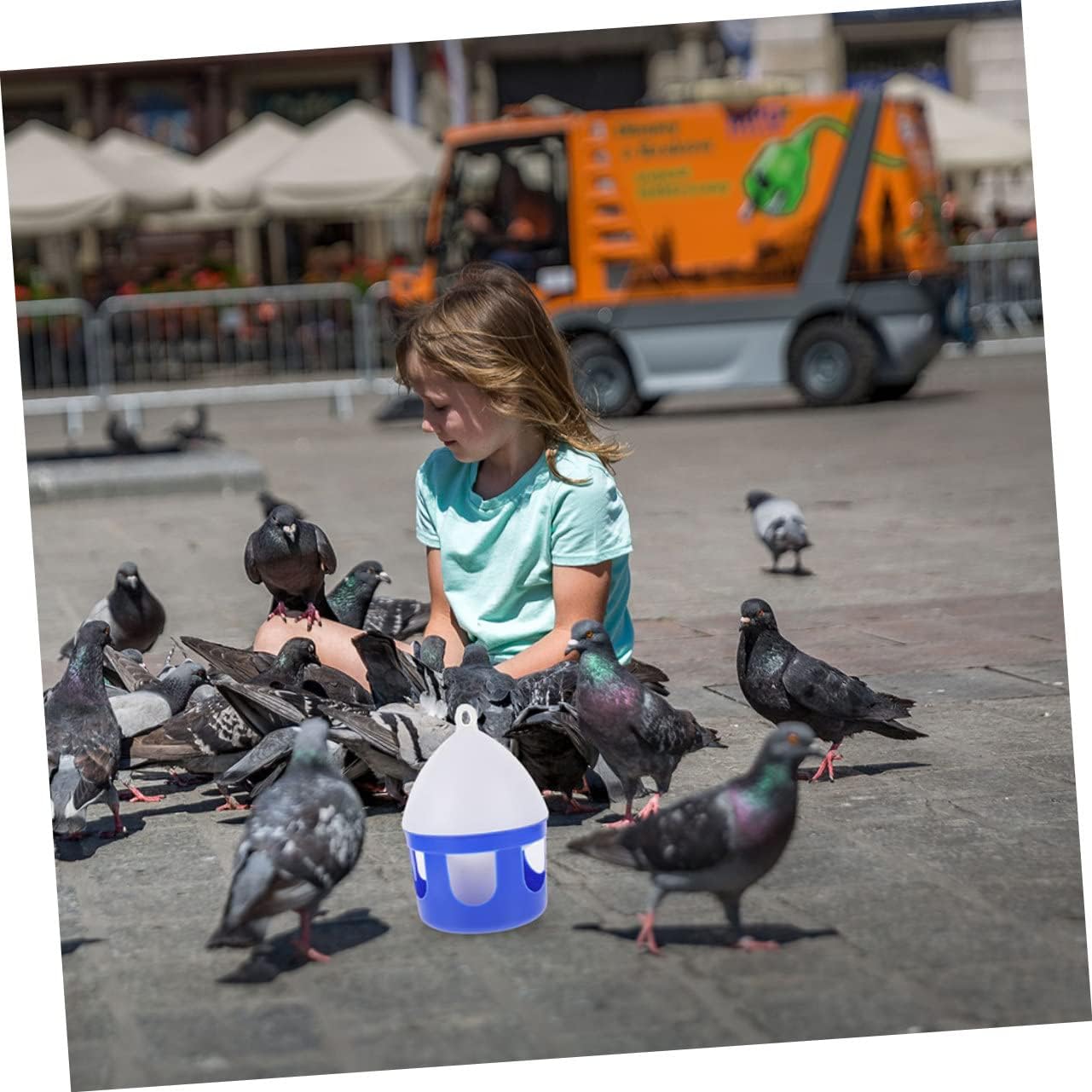 Kisangel 2Pcs Bird Water Fountain Portable Bird Water Feeding Device for Pigeons and Doves Durable Supply for Long Term Water Storage for Busy Owners