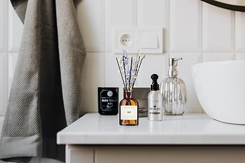 Miniatura 5 de Juego de difusor de varillas de flores para ambientadores de baño, varillas difusoras de aceite, aroma de jazmín blanco, 4.0 onzas líquidas,