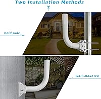 Vista 6 de Universal Wireless Bridge Bracket Mount, J Pole Mount Accessory for Outside TV Antenna, Pole and Wall-Mounted Mount for Outdoor AP Access Point