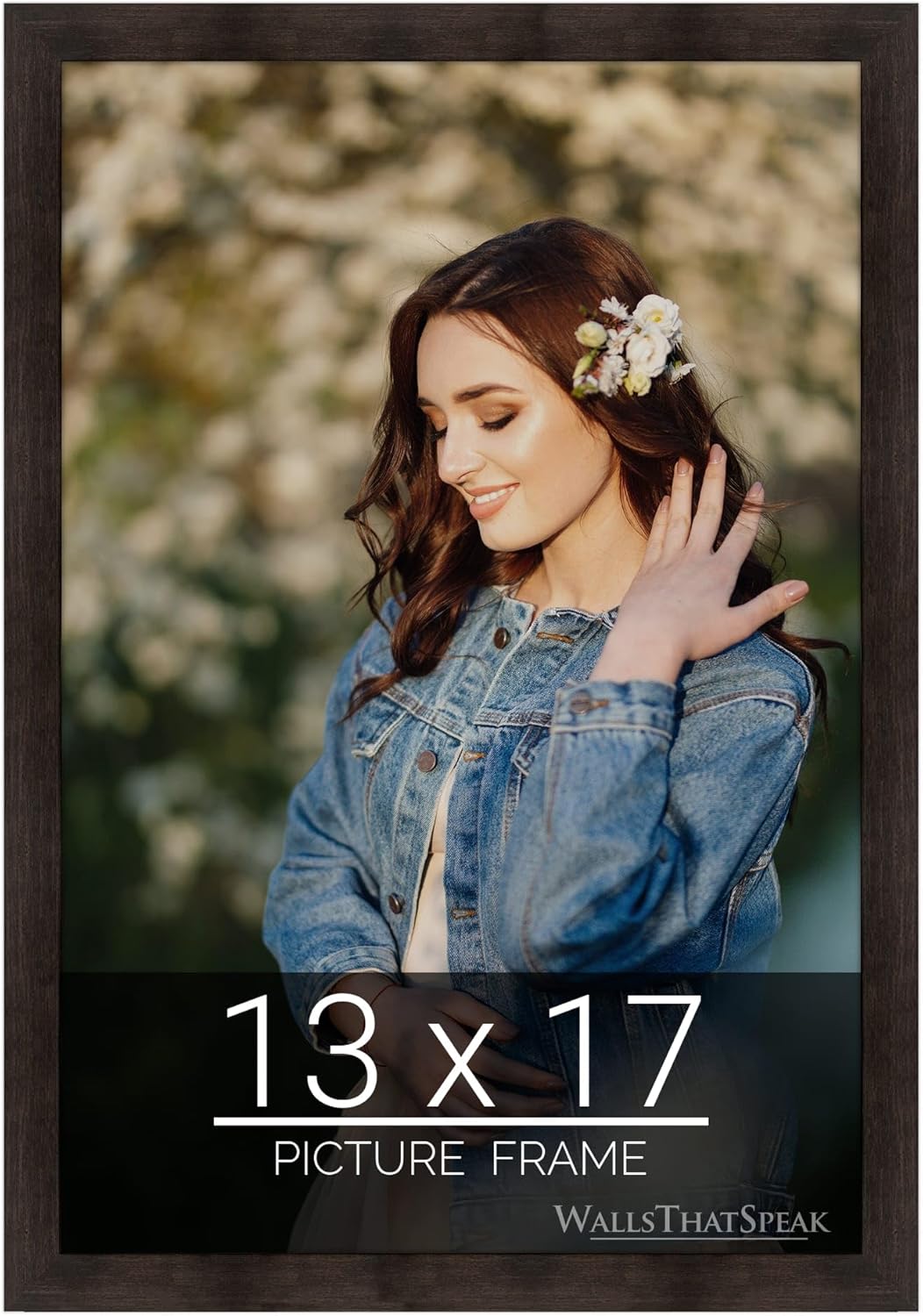 wallsthatspeak 13x17 Espresso Brown Picture Frame for Puzzles Posters Photos or Artwork