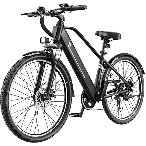 Electric Bikes for Adults, 26"/27.5" E Bikes for Adults with 1200W Peak Motor, 28 MPH, 50+ Miles Range Electric Bicycle, E Mountain Bike with 48V 10.4AH Removable Battery, UL Certified