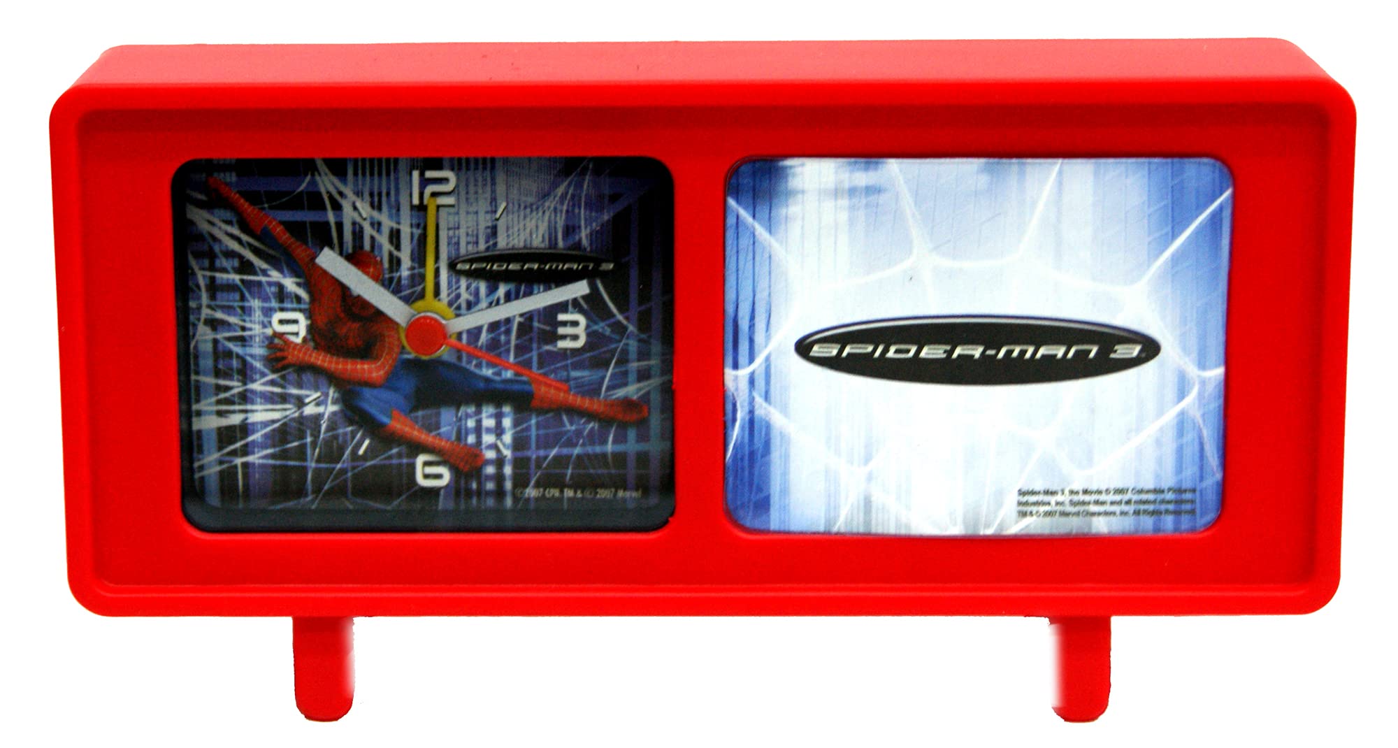 Spiderman Red Spider Man Alarm Clock ,Insert Your Child Picture On It Official Licensed