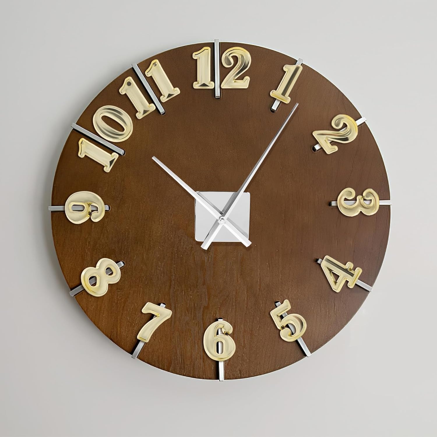 GATHINESS 5 Sets DIY Clock Kit with Arabic Numerals, 3D Plastic Digital Parts Accessories in Golden Color, Universal Compatibility for Living Room Clock Making, Interactive Learning Tool