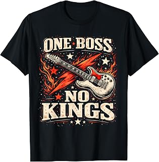 One Boss No Kings Monarchy Political Freedom T-Shirt