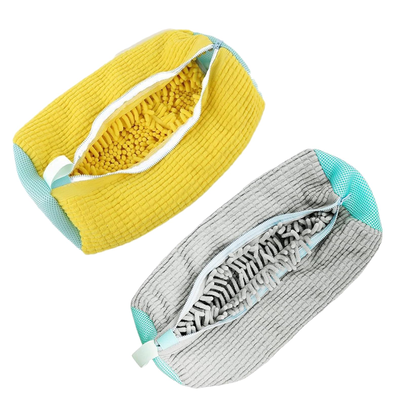 ZYHUI Shoe Washing Machine Bag with Zipper Trainer Cleaning Bags for Laundry Reusable Lazy Shoe Washing Bag (Yellow, Grey)
