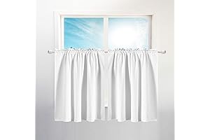 Waterproof Window Curtains for Bathroom Shower: Barossa Design Waffle Weave Half Curtains