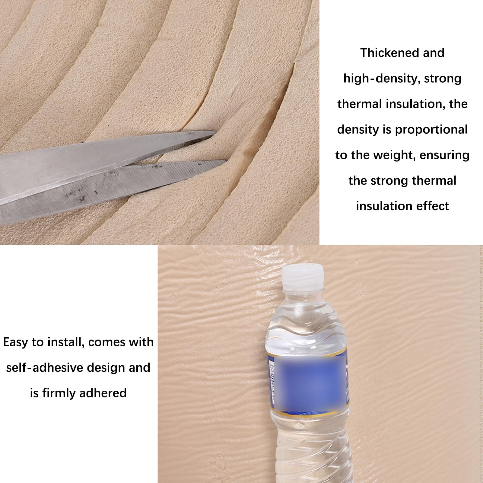 Pannelli in schiuma acustica, Pannelli in schiuma autoadesiva fonoassorbente, Pannello acustico fonoassorbente ad alta densità resistente al fuoco per ridurre l'eco, KTV Home Office Studio Room Wall C