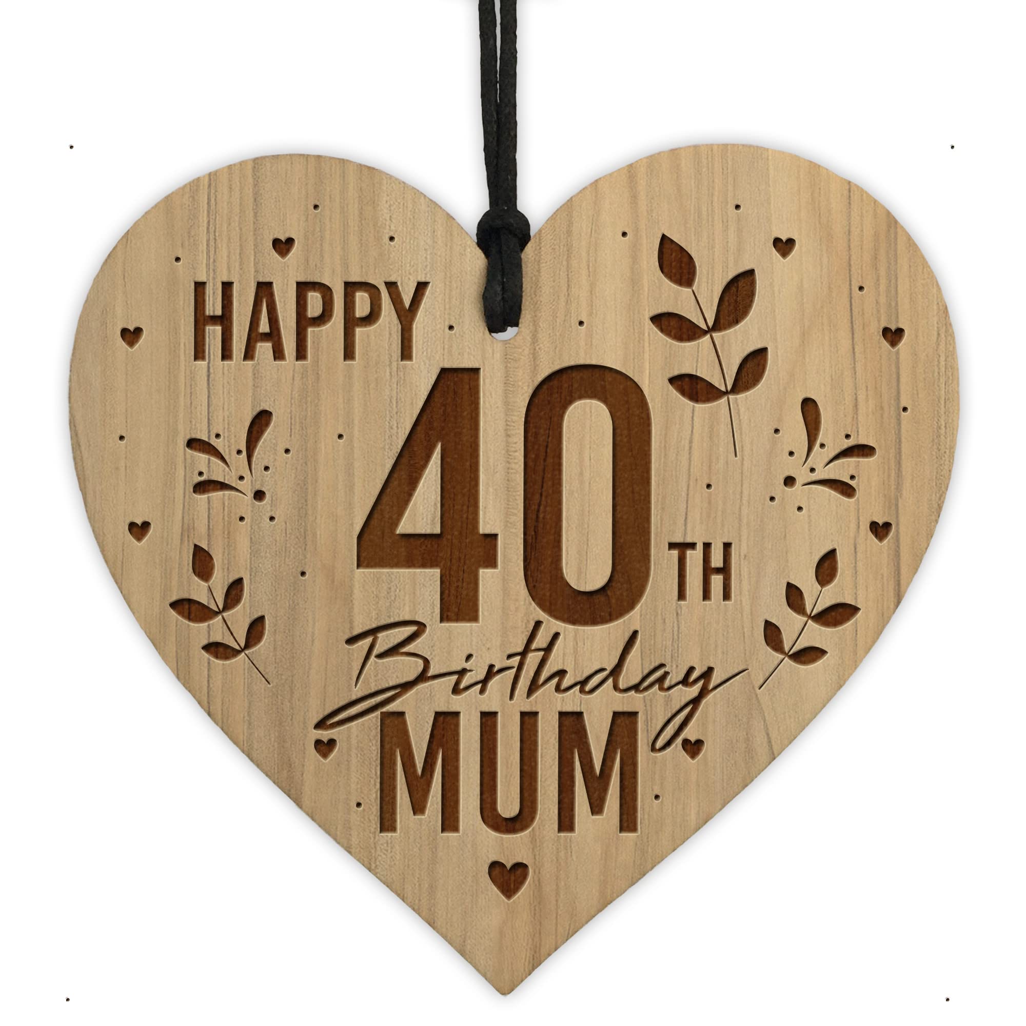 Red Ocean Mum Birthday Gifts Engraved Heart 30th 40th 50th 60th Birthday Gift For Mum From Daughter Son