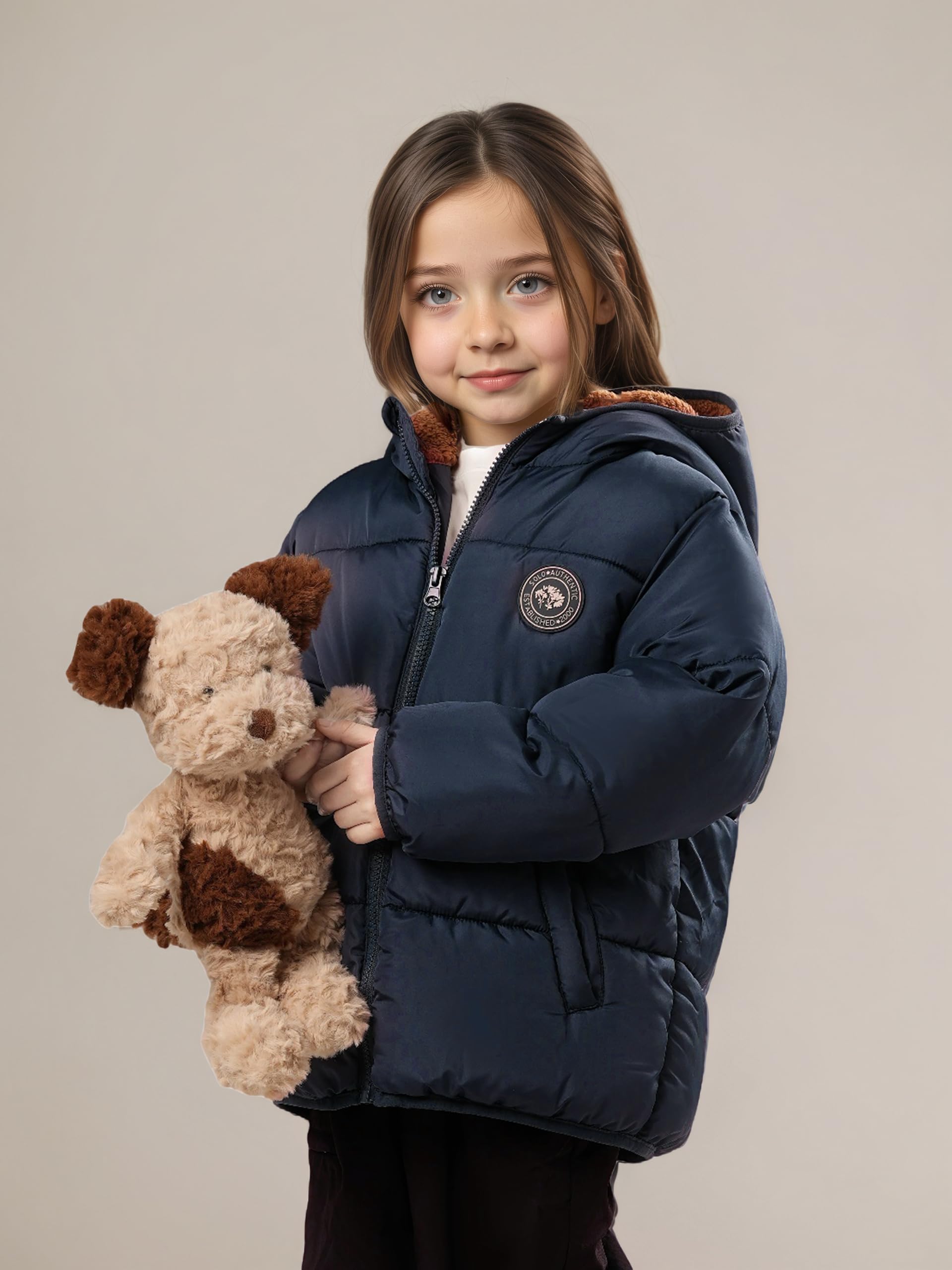 maoo garden Mädchen Winterjacke Mit Fleecefutter Leichte Schauerfeste Steppjacke Für Kleinkinder