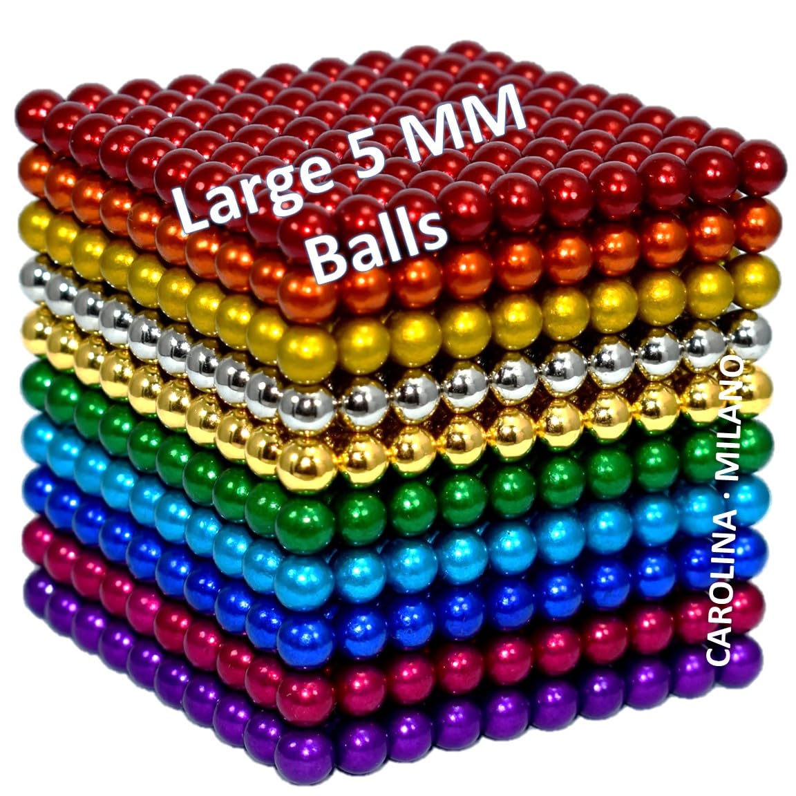 Updated -𝙈𝙖𝙜𝙣𝙚𝙩𝙞𝙘- Balls 1000 5mm Building Slime Desk Toys for Stress Relief, 𝑴𝒂𝒈𝒏𝒆𝒕- Balls Fidget Toys Stress Reliever Office Putty Beads Toys Slime for 16+ v01A