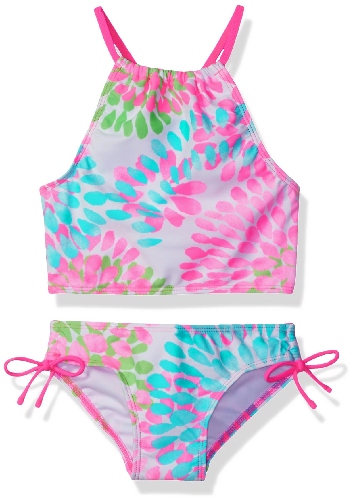 Kanu Surf Girls' Daisy UPF 50 Beach Sport Halter Tankini 2-Piece Swimsuit