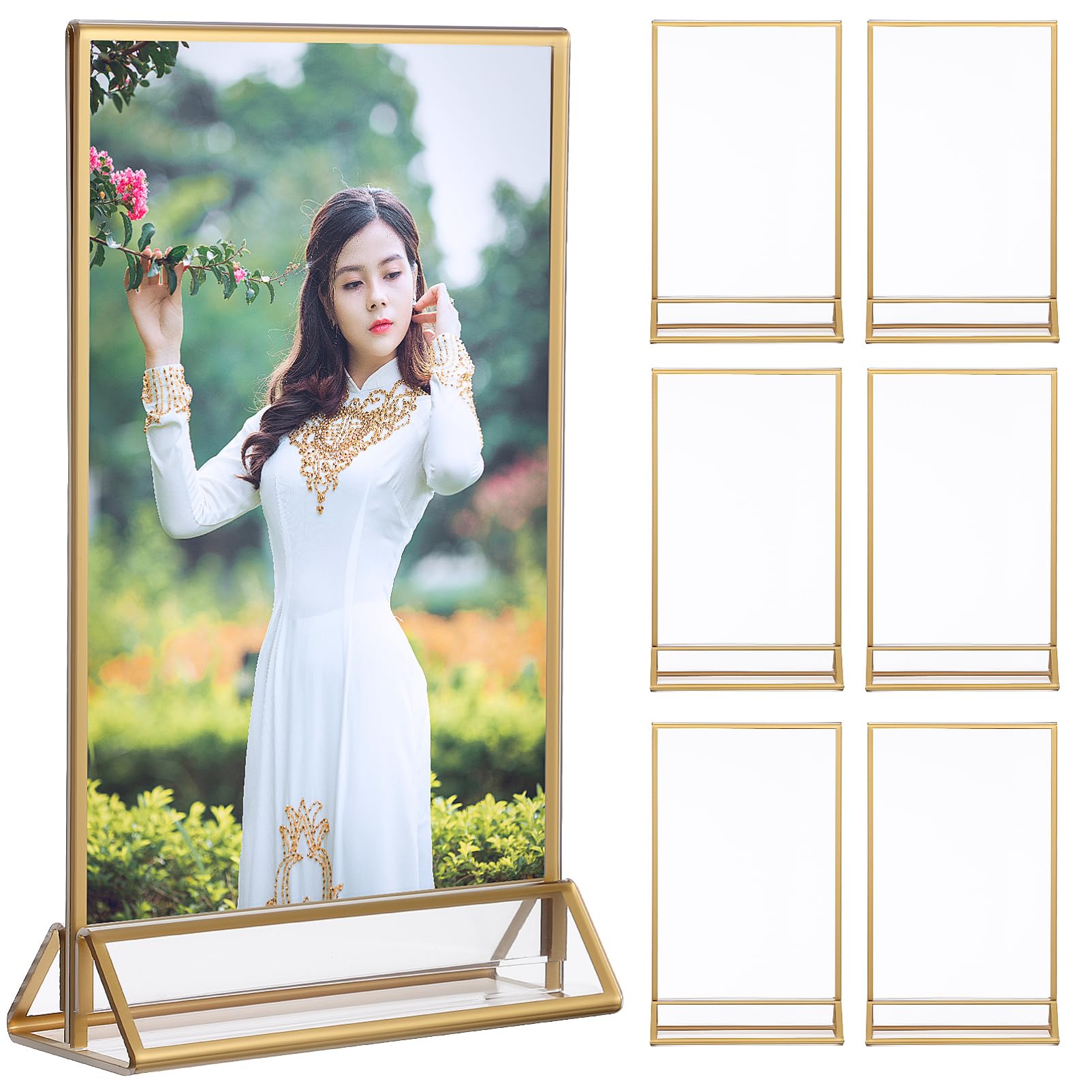 STOBAZA Acrylic Sign Holders 4x6 Inches Display Stands Easy to Use Sign Stands No Tools Required Great for Menu Price Advertisement