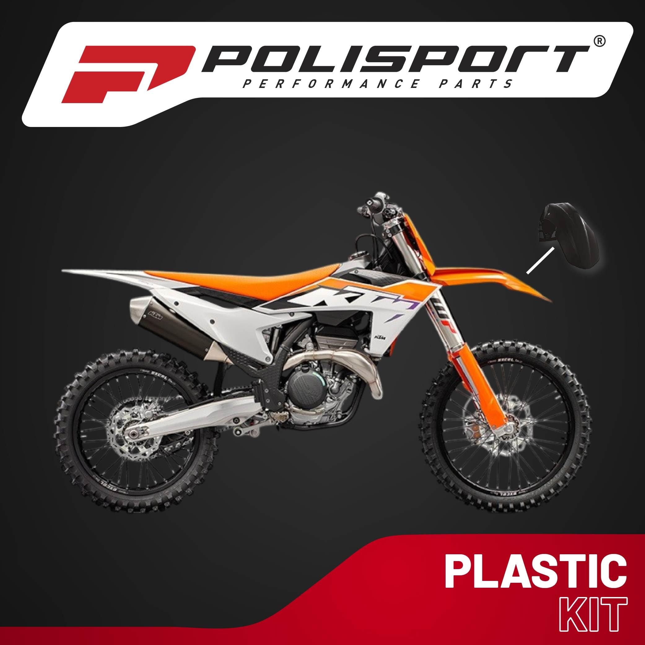 Polisport 8565200002 Freeflow - Guardabarros delantero, color negro