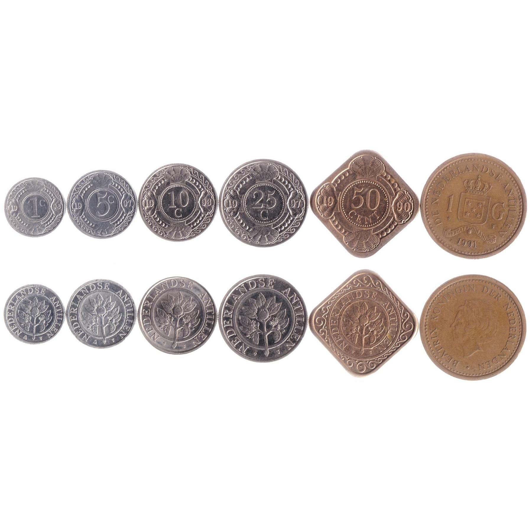Amazon.co.jp: オランダ領アンティルのコイン6枚 | オランダ領アンティルコインセットコレクション 1 5 10 25 50 セント1  ガルデン | 流通1989-2013 | ビアトリックス | オレンジブロッサム : ホビー