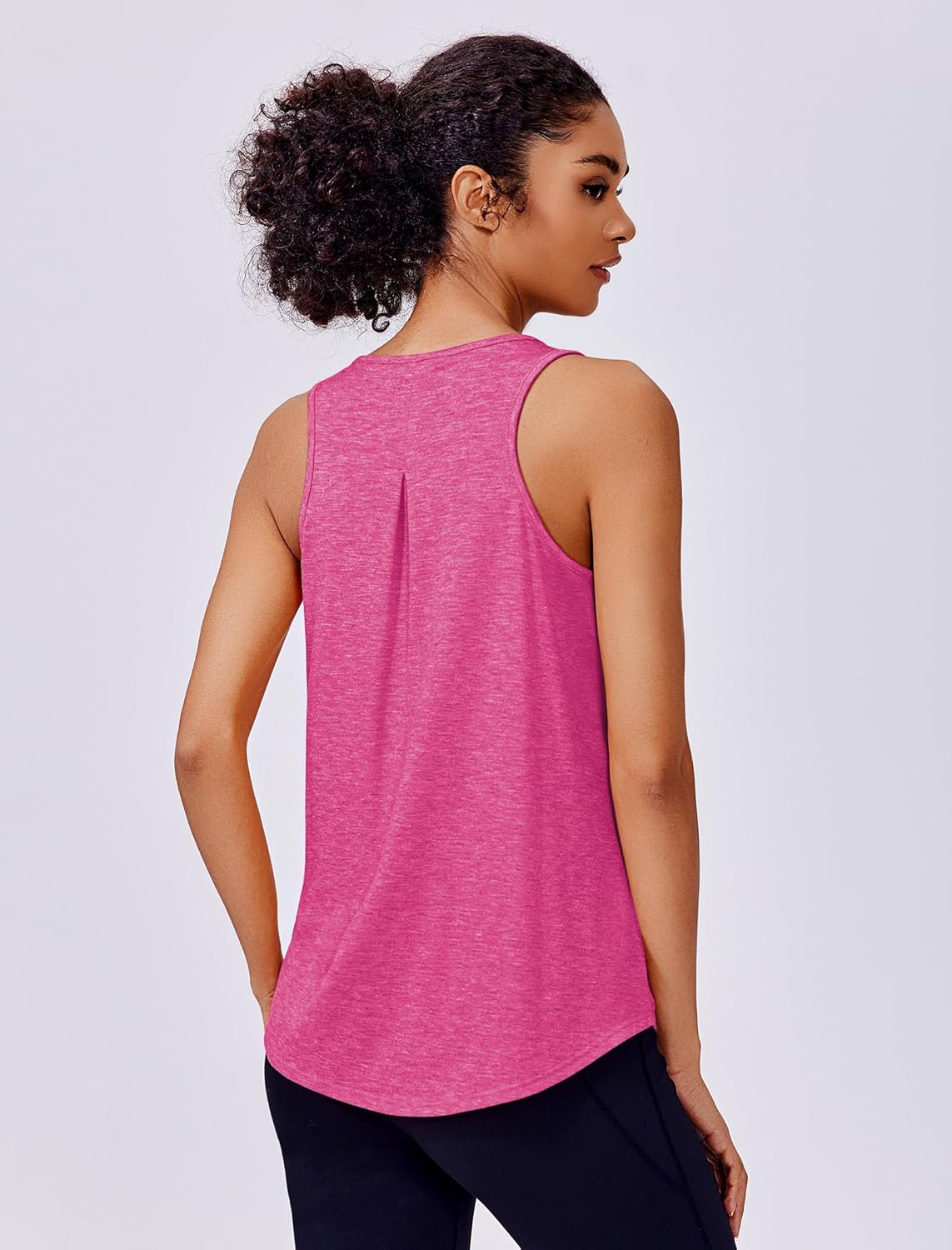 PINSPARK Workout Tops for Women Racerback Tank Top Pack Sleeveless Athletic Running Tops Loose Gym Shirt Quick Dry Yoga Tank - Image 4