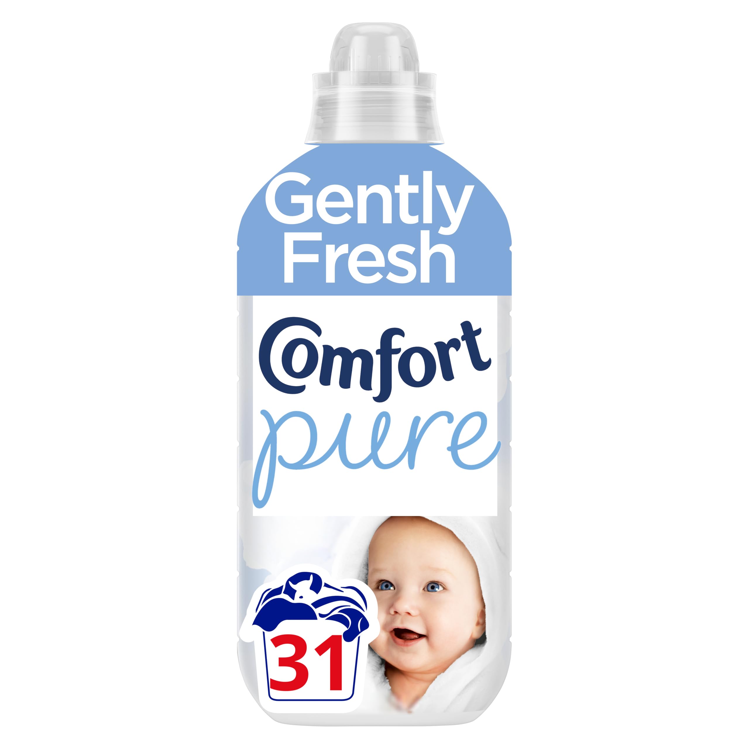 Comfort Pure Fabric Conditioner Dermatologist-Recommended and Hypoallergenic with a Gently Fresh Fragrance 31 washes (930 ml)