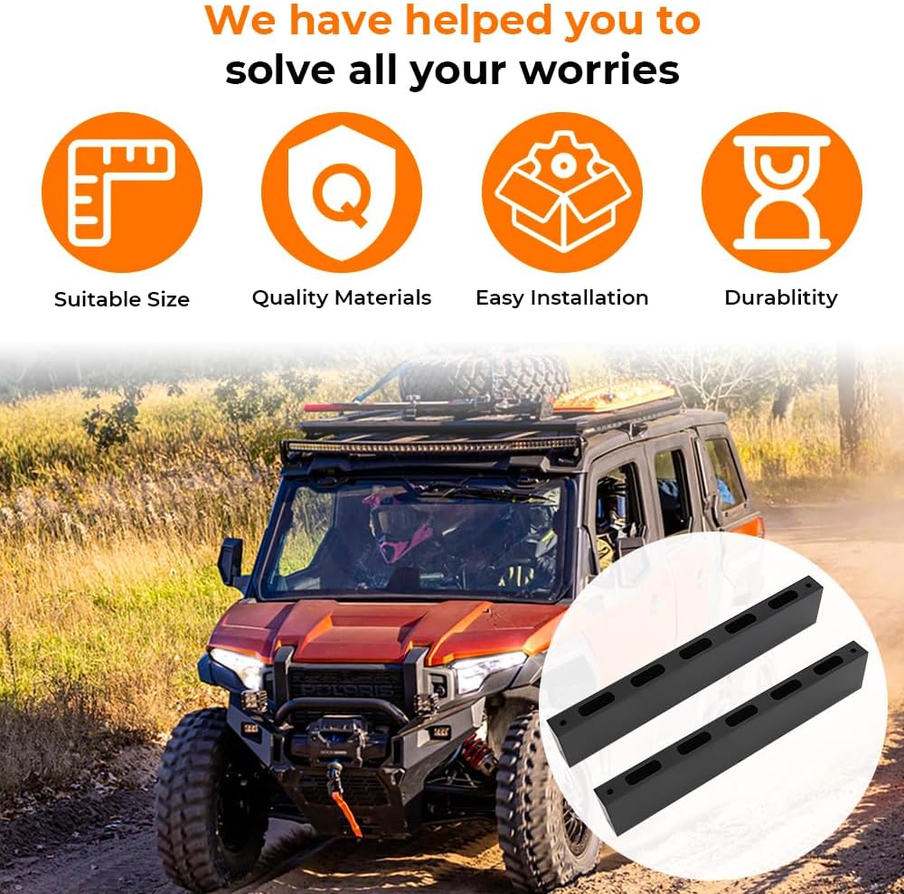 AUTOVIC Seat Riser Kit Pair Raise Seat 2-1/2 in with Screws Gaskets for Polaris Xpedition UTV