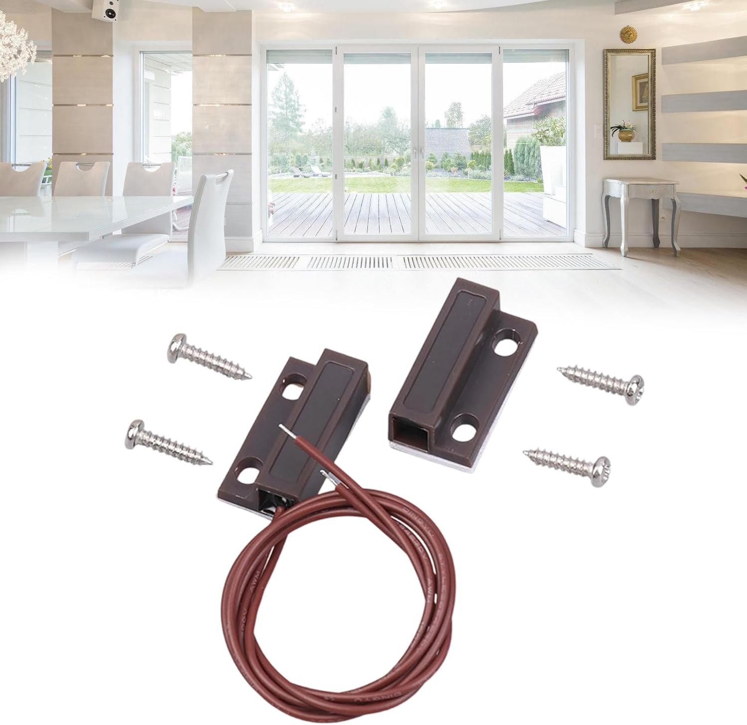 Corded Door Window Sensors Detector Sensors Switches for Home Offices and Commercial Use 150mA Load Capacity Door Switches