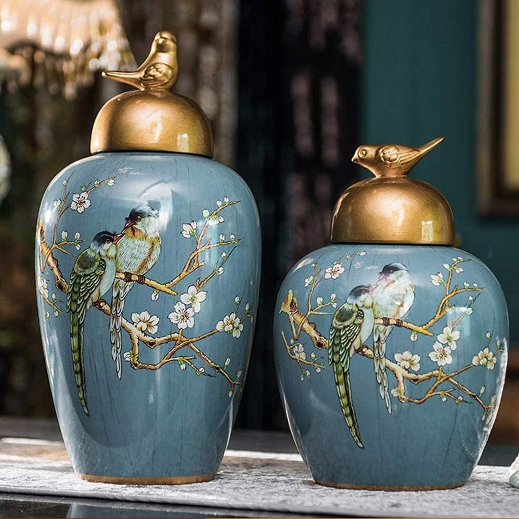 Ceramic Cremation for Human Ashes or Pet, Memorial Funeral, Creative Bird Cover