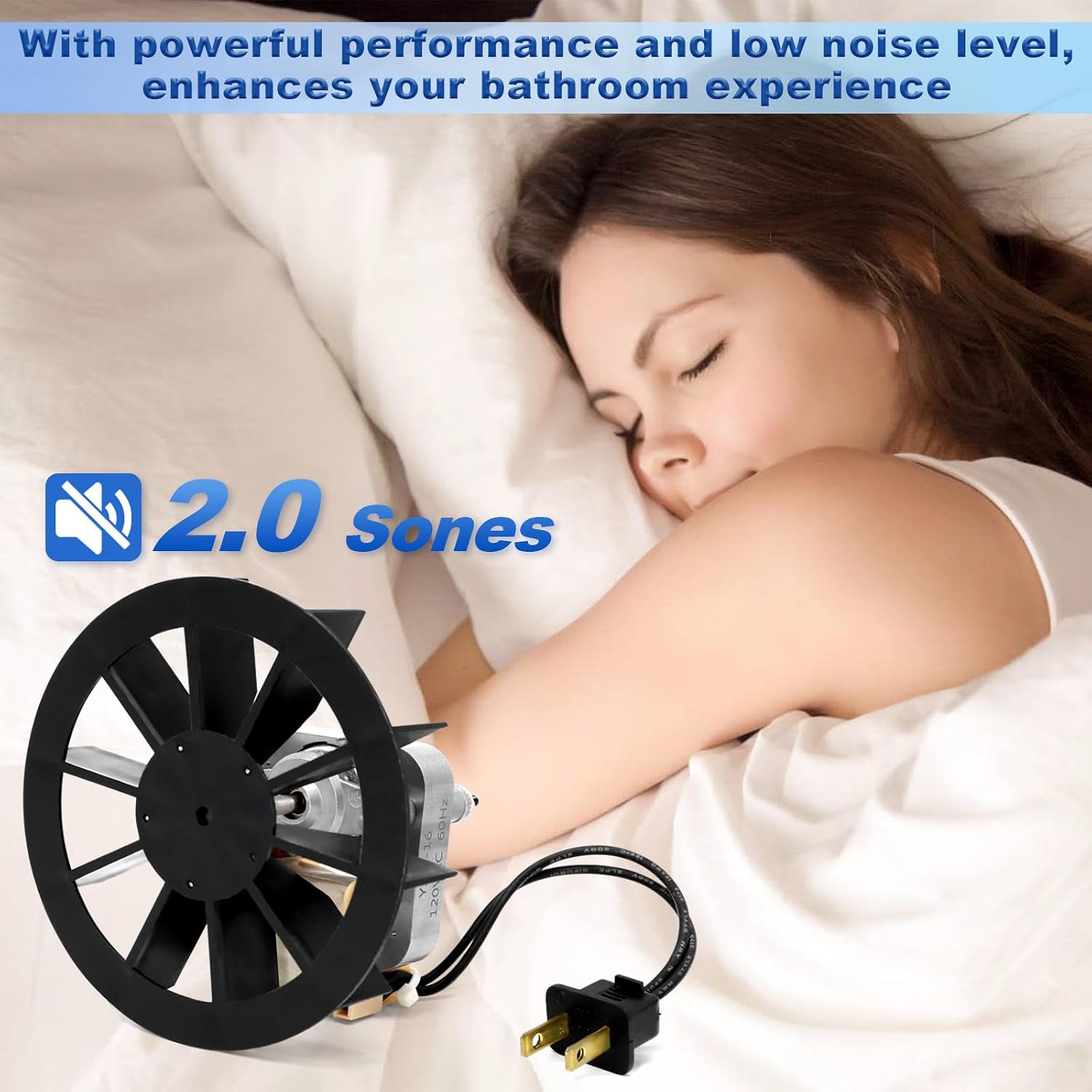S97012029 Fan Motor Replacement for Broan 663-A, 663-B, 663-C, 663-D, 663-E, 663, 688-A, 688-B, 688-C, 688-D, 688-E, 662, 668 Bath Vent Fans Motors, 97012029 Bathroom Exhaust Fan Motor 110V, 50CFM