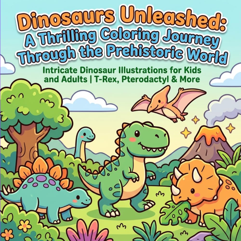 Dinosaurs Unleashed: A Thrilling Coloring Journey Through the Prehistoric World