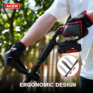 MZK 20V Cordless Tiller Cultivator, 8-Inch Steel Tines,360 RPM | Battery-powered mini garden cultivator for soil cultivation, lawn care, and small garden beds.