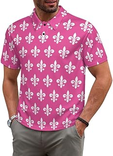 Polo Shirts for Men, Funny Golf Shirts, Short Sleeve Button Down Shirt, for Business Casual and Everyday Wear