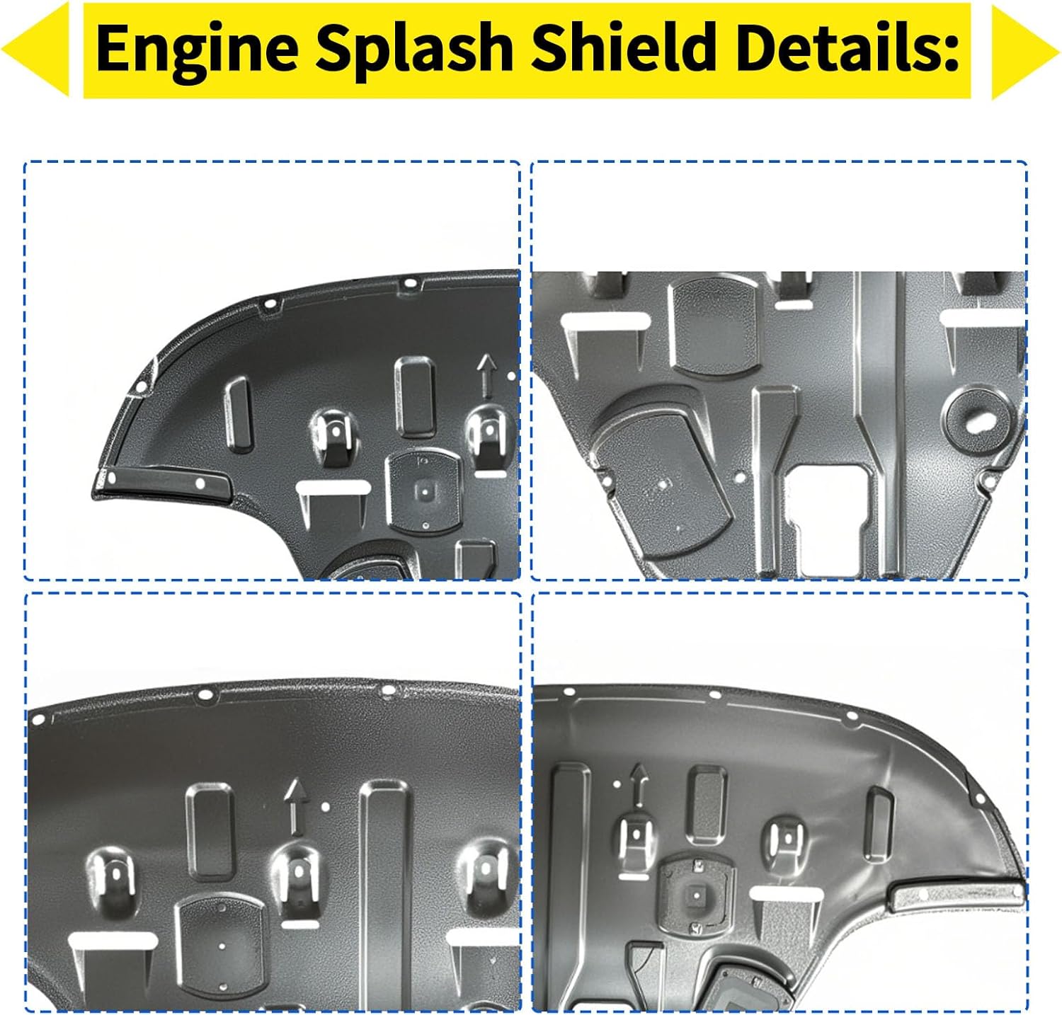 Engine Splash Shield Compatible with 2021 2022 2023 2024 2025 KIA K5 Engine Lower Guard Plate Compatible with 2021-2025 KIA K5 Front Engine Guard Mud Flaps w/Screw Hardware