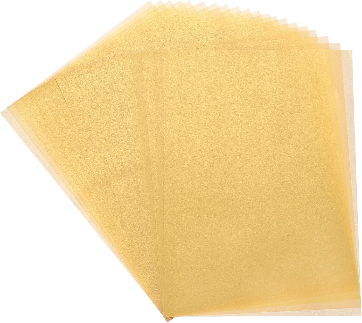 MECCANIXITY Colored Vellum Paper, 40 Sheets Gold Transparency 8.5 x 11 Printable Vellum Paper for Invitations, Scrapbooking, Crafting