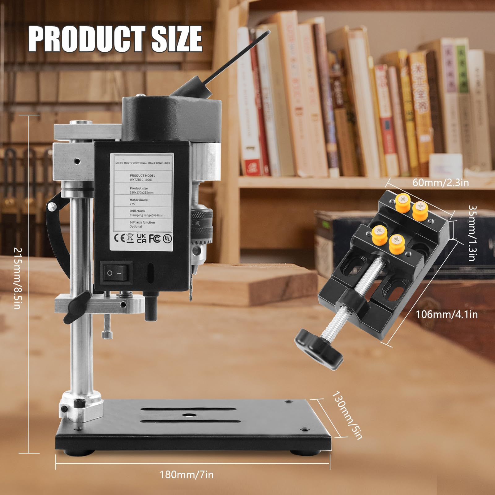 Mini Drill Press - 200W Portable Benchtop -6 Mini Drill Press - 200W Portable Benchtop -6