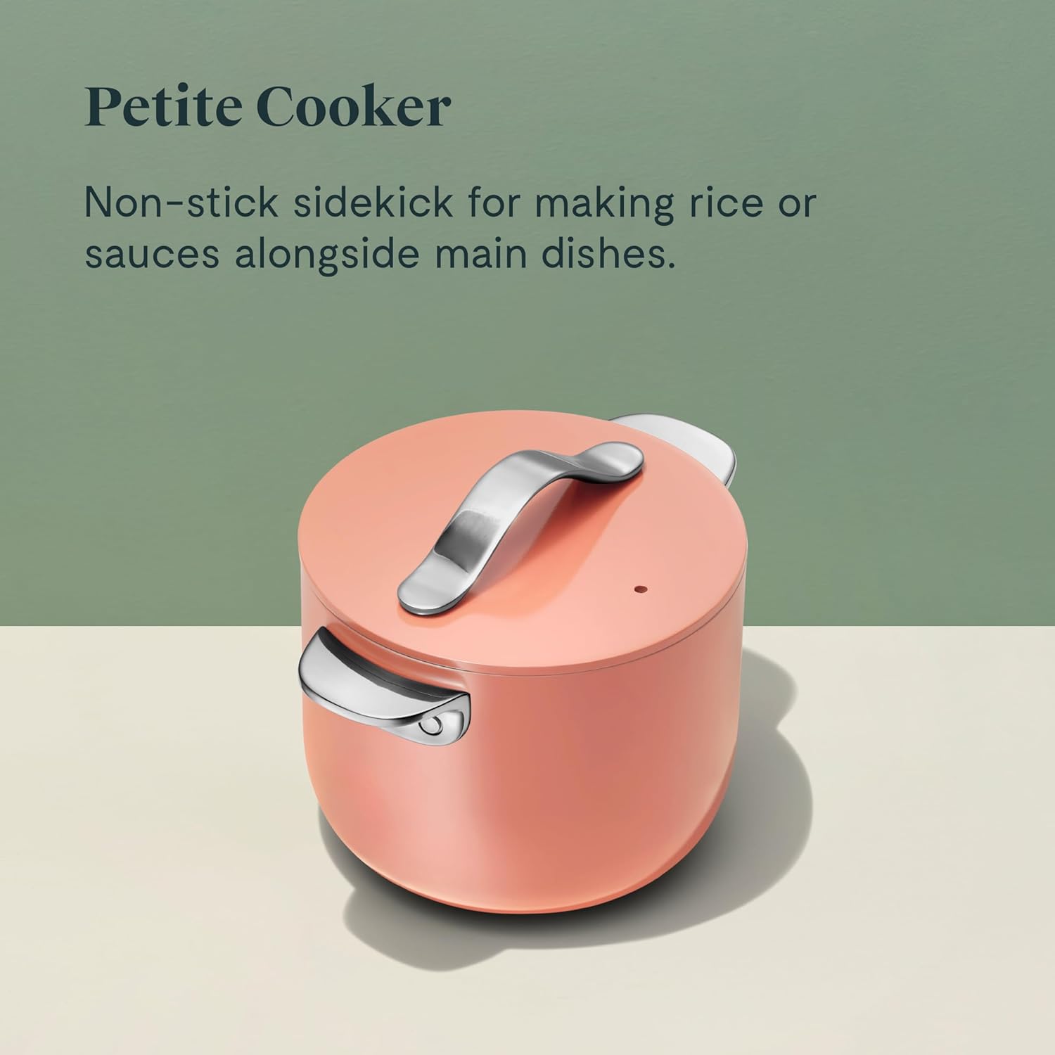 Caraway Petite Cooker - 2 Qt Ceramic Coated Pot