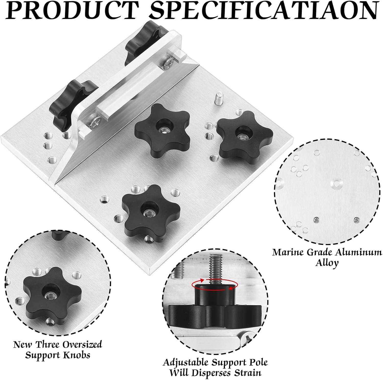 Gisafai Universal Aluminum Downrigger Bracket for 45/90 Degree Boat Track System Lund Sport Track Downrigger Mount Fishing Accessories