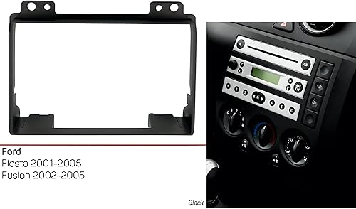 Sound-way Double DIN Car Radio Installation Kit, 2 DIN Front Panel Frame, Facia Adaptor, ISO Connector Cable, Antenna Adapter, compatible with For Fiesta - 2
