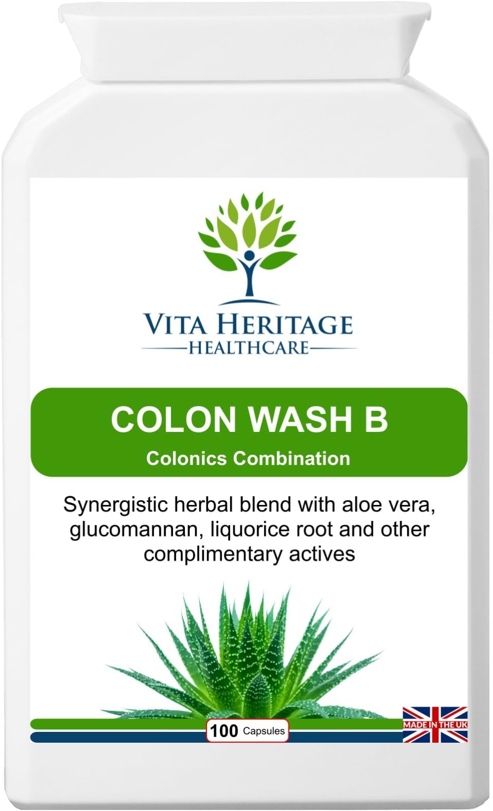 Vita Heritage Colon Cleanser -Colon Wash B Gluten Soya and Wheat Free Suitable For Vegetarians & Vegans