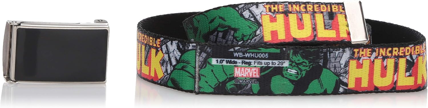 Buckle-Down Web Belt Hulk 1.0" : Clothing, Shoes & Jewelry