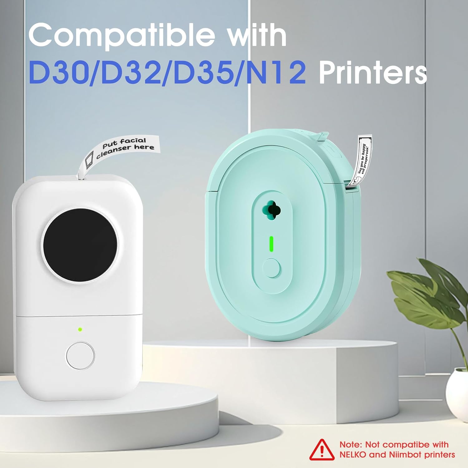 D30 Label Tape 850pcs, Label Maker Tapes for Phomemo D30 Printer-14mm×40mm(0.55"x1.57") Sticker Thermal Paper Waterproof Self-Adhesive Label Tape for Office Household Supplies, White - Image 3