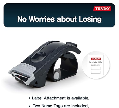 Vista 4 de Dispensador de cinta de embalaje: línea TENDO° para el hogar y la oficina, ideal para sellado de cajas, embalaje, envío y mudanza con cuchillas