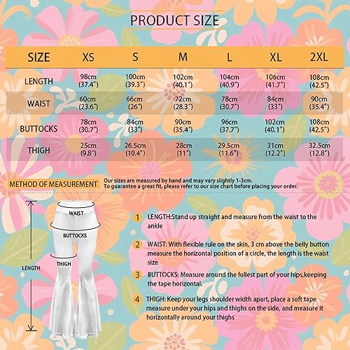 Miniatura 7 de Pantalones acampanados góticos de los años 70 para mujer, pantalones acampanados de yoga de cintura alta, leggings bohemios, hippie, discoteca,