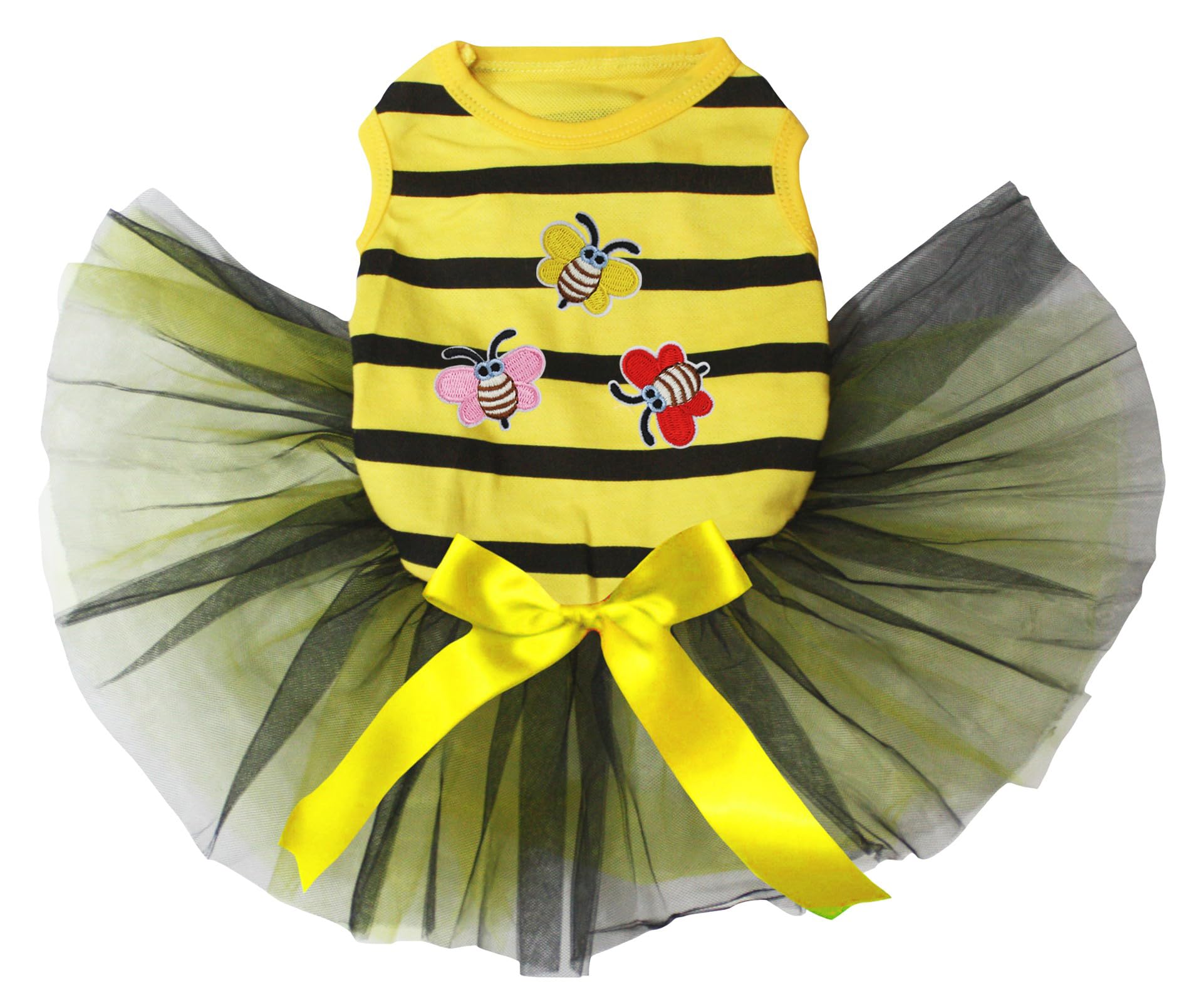 Robe pour chien jaune et noire S : la solution confort contre les frissons des petits chiens